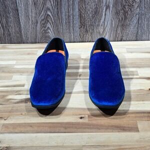 Joidano Loafers Royal Blue Velvet Memory Foam Smoking Shoes Men's Size 7 Formal